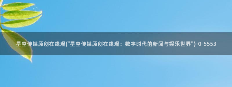 收购星空传媒：星空传媒原创在线观(\